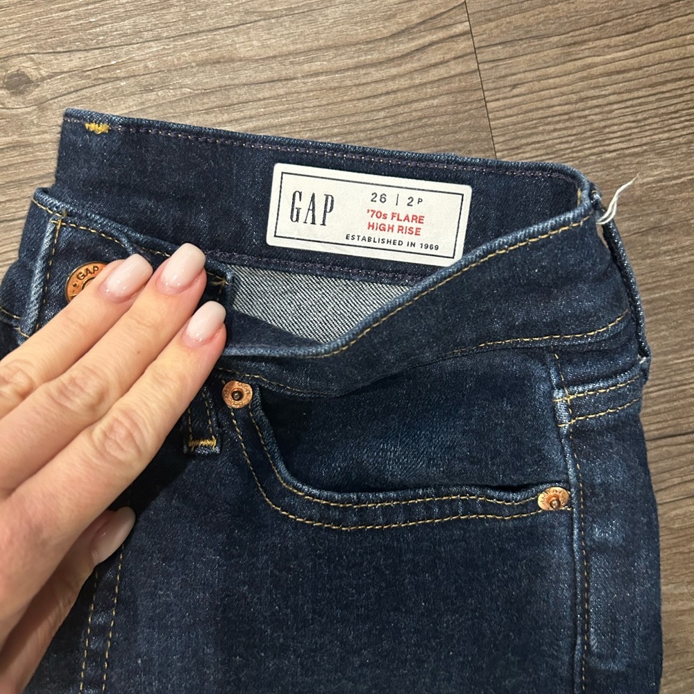 GAP Women's High-Rise Flare Jeans - Dark Wash